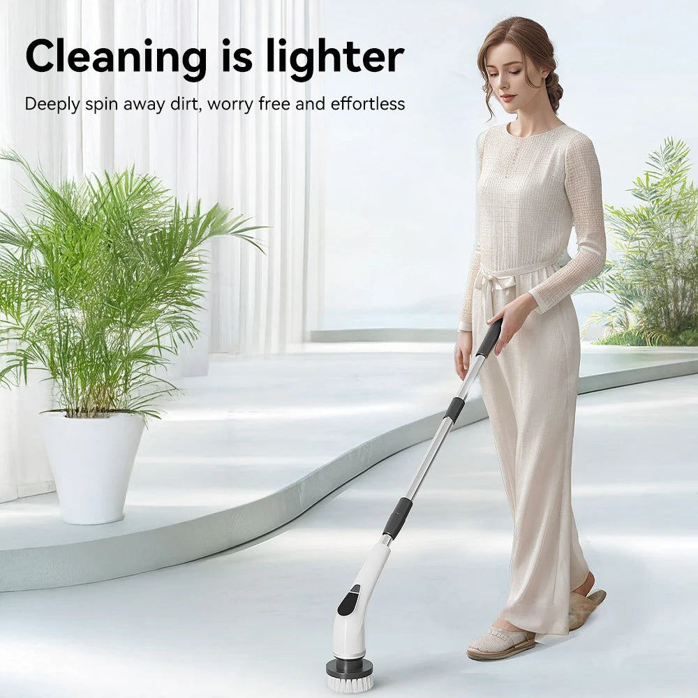 Elektrische Reinigungsbürste – Kabelloser, rotierender 9-in-1-Schrubber