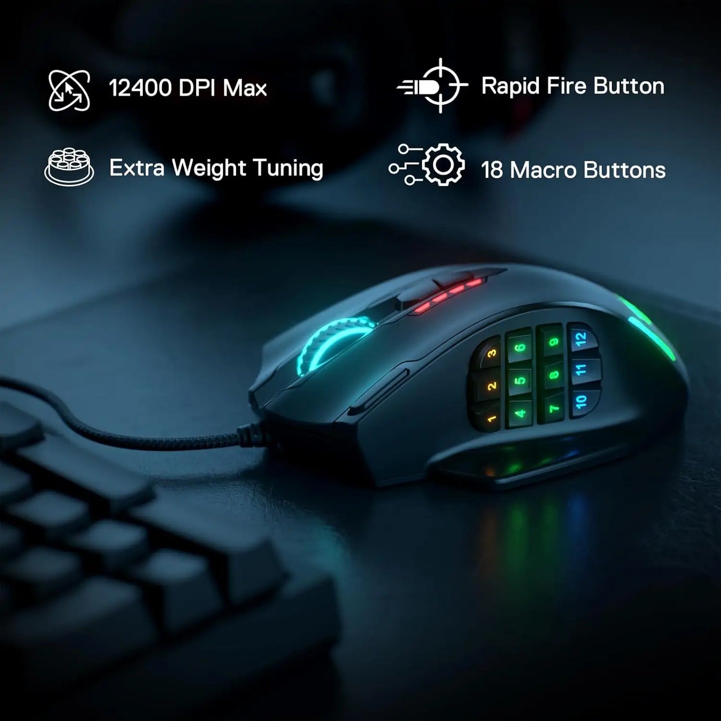 Souris Gaming Filaire RGB Redragon M908